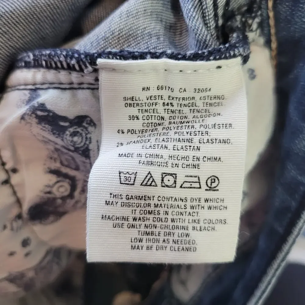 Pilcro and The Letterpress Size 28‎ Medium Wash Raw Hem Skinny Jeans Script